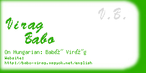 virag babo business card